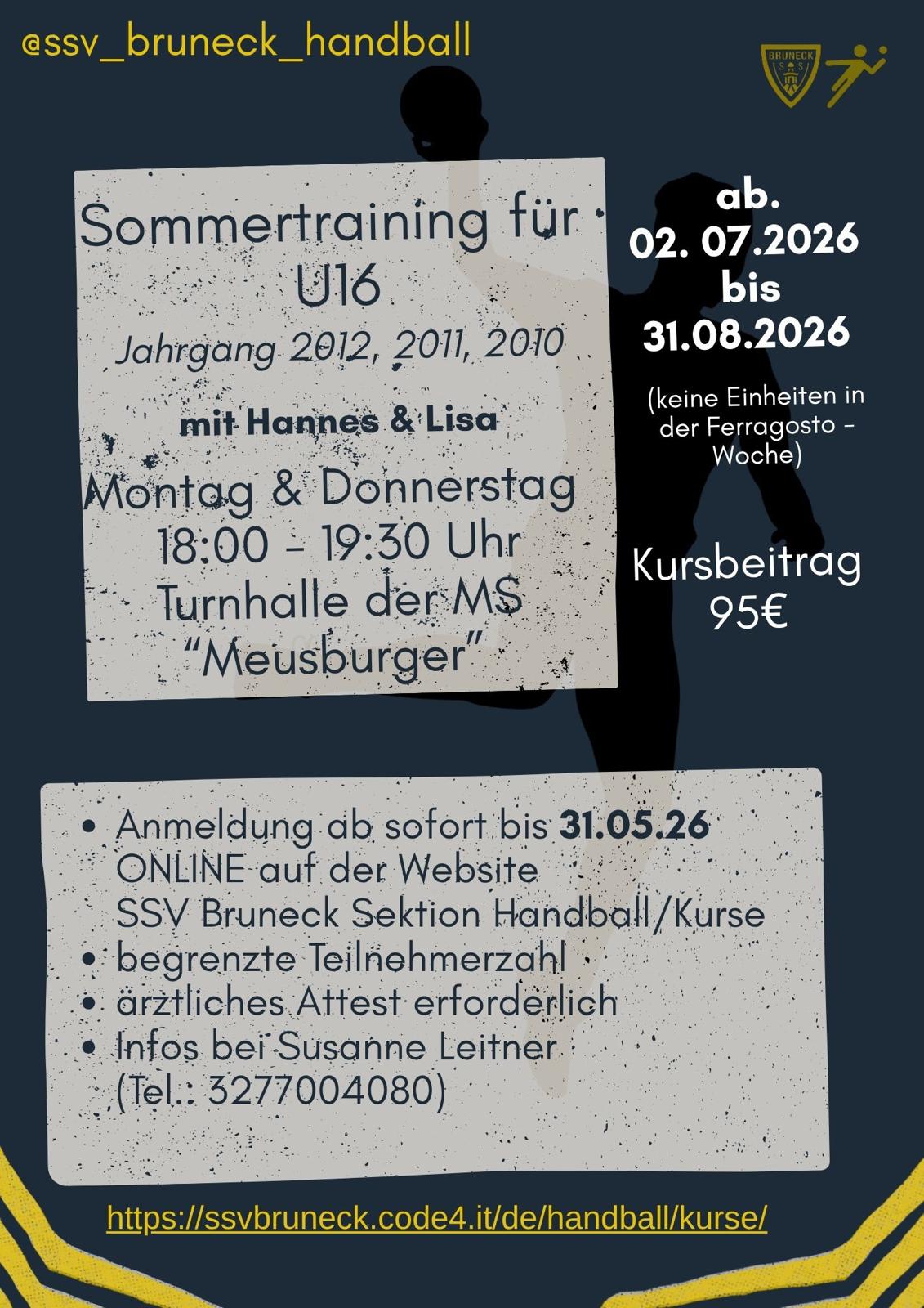 Sommertraining U16
