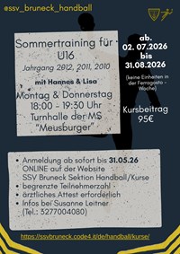 Sommertraining U16